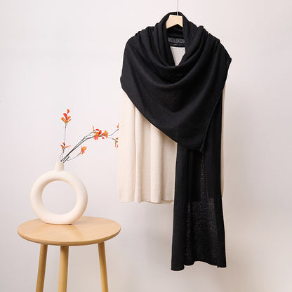 Classic Black Oversized Shawl Scarf