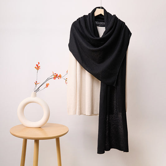 Classic Black Oversized Shawl Scarf
