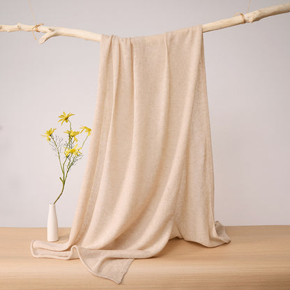 Elegant Beige Oversized Shawl Scarf