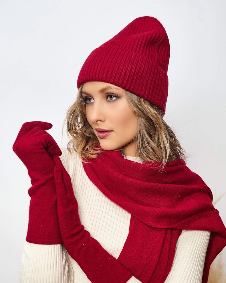 Classic Red Oversized Shawl Scarf