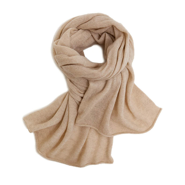 Elegant Beige Oversized Shawl Scarf